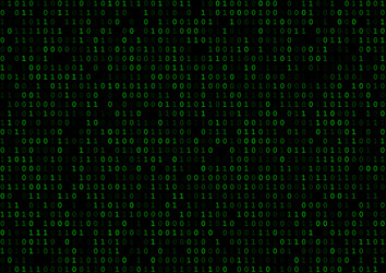 Retro Binary Code Screen vector image