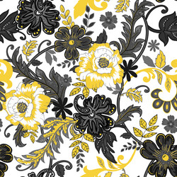 Floral Seamless Pattern - Delicate Blooms Vector Image