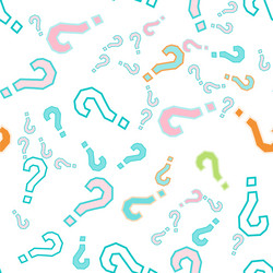 quiz seamless pattern question marks doubt faq vector image