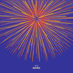 3d abstract sphere array with dynamic particles vector image