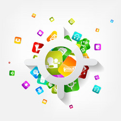 Application buttonsocial mediacloud computing vector