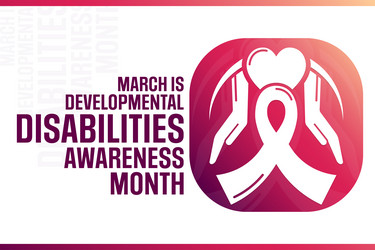 March is developmental disabilities awareness Vector Image