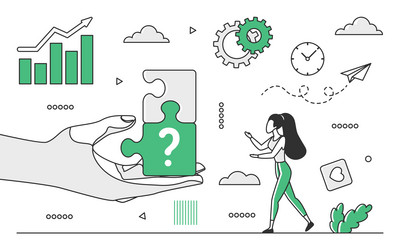 Problem Solving & Solution Process vector image