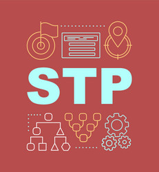 Stp red word concepts banner segmentation vector