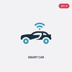 two color smart car icon from programming concept vector image