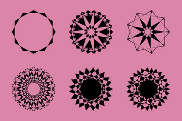 different abstract geometric design element set vector image