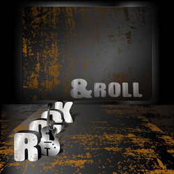 Rock music background with rust vector