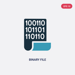 Two color binary file icon from programming vector
