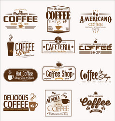 Vintage Coffee Art Collection Vector Image