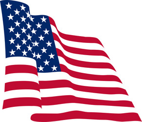 Waving American Flag Royalty Free Vector Image