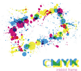 Cmyk ink splat Royalty Free Vector Image - VectorStock