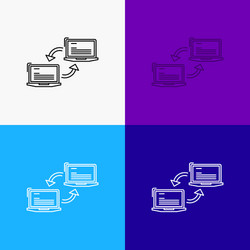 computer connection link network sync icon over vector image