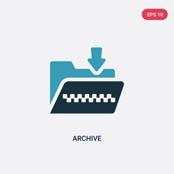 two color archive icon from programming concept vector image