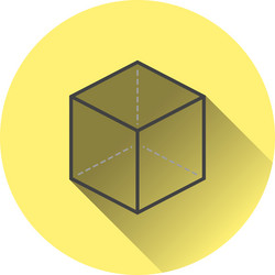 Cube with projection icon vector