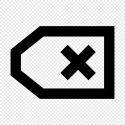 Delete icon suitable for website ui design vector