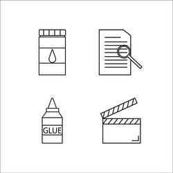design and studio simple linear icon setsimple vector image