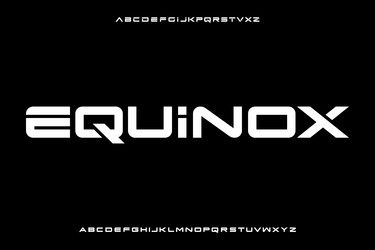 Futuristic alphabets display font with alternate vector