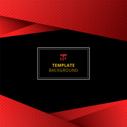 template red geometric background with halftone vector image