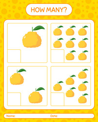 how many counting game with ugli worksheet vector image