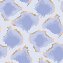 Pastel blue and gold abstract shapes pattern vector