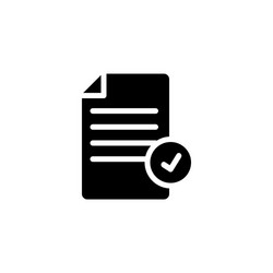 file data document with check mark sign icon vector image