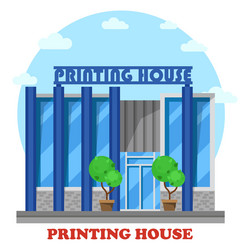 Printing house or typography shop store vector