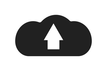 Arrow icon for web design cloud line art in flet vector