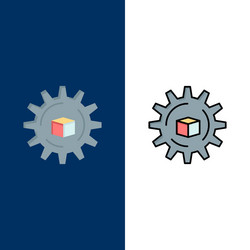 automated data solution science icons flat vector image