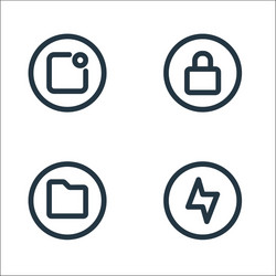 basic ui line icons linear set quality vector image