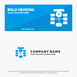 flowchart flow chart data database solid icon vector image