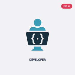 Two color developer icon from programming concept vector