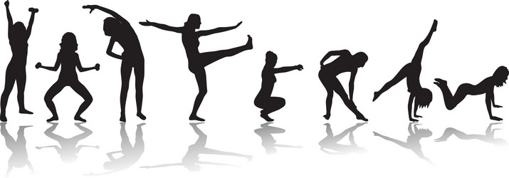 Active girls Royalty Free Vector Image - VectorStock