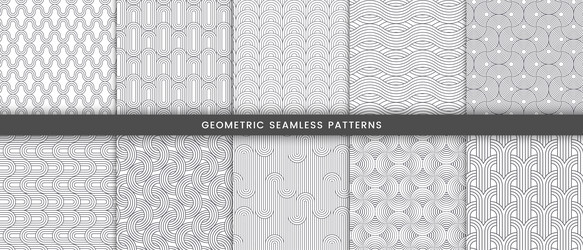 Seamless pattern with circle and curve lines vector