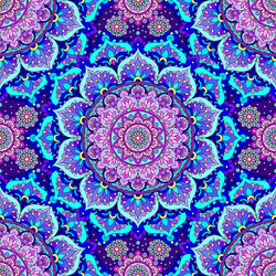 seamless pattern with mandalas east style Vector Image