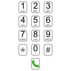 smartphone keypad dialer with buttons user vector