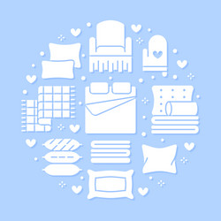 Home Textiles Circle - Bedding & Linens vector