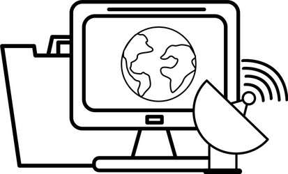 Isolated web hosting design vector