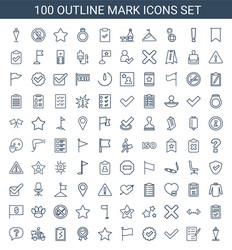 Mark icons vector