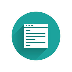 White computer api interface icon isolated vector