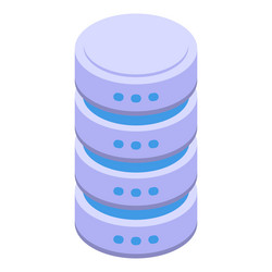 database server icon showing data storage vector image