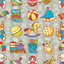 kid toy seamless pattern design element vector image
