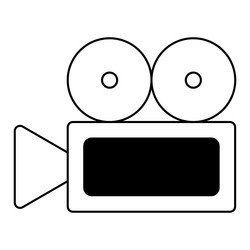 movie camera icon for filming retro vector