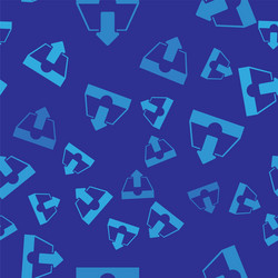 blue upload inbox icon isolated seamless pattern vector image