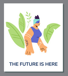 future robotics and artificial intelligence vector image