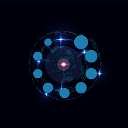 futuristic progress loading bar with circles vector image