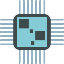 processor computer device isolated icon vector image