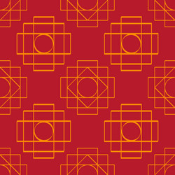 Seamless pattern with inca cross chakana vector