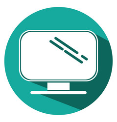 white computer monitor on a background vector image