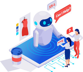 Chatbot isometric vector