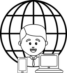 isolated web hosting design vector image